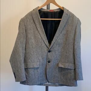 John Varvatos Linen Cotton Blazer Men’s 44 Sports Coat Gray